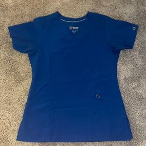 Size XS royal blue scrub top. Wonder wink